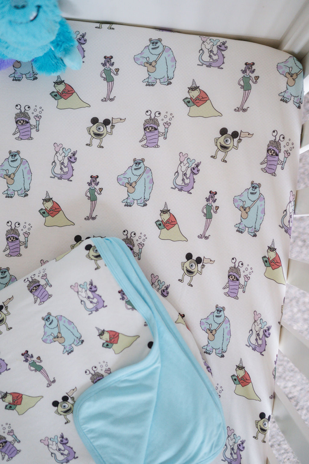 Monsters at the Parks Bamboo Standard Crib Sheets