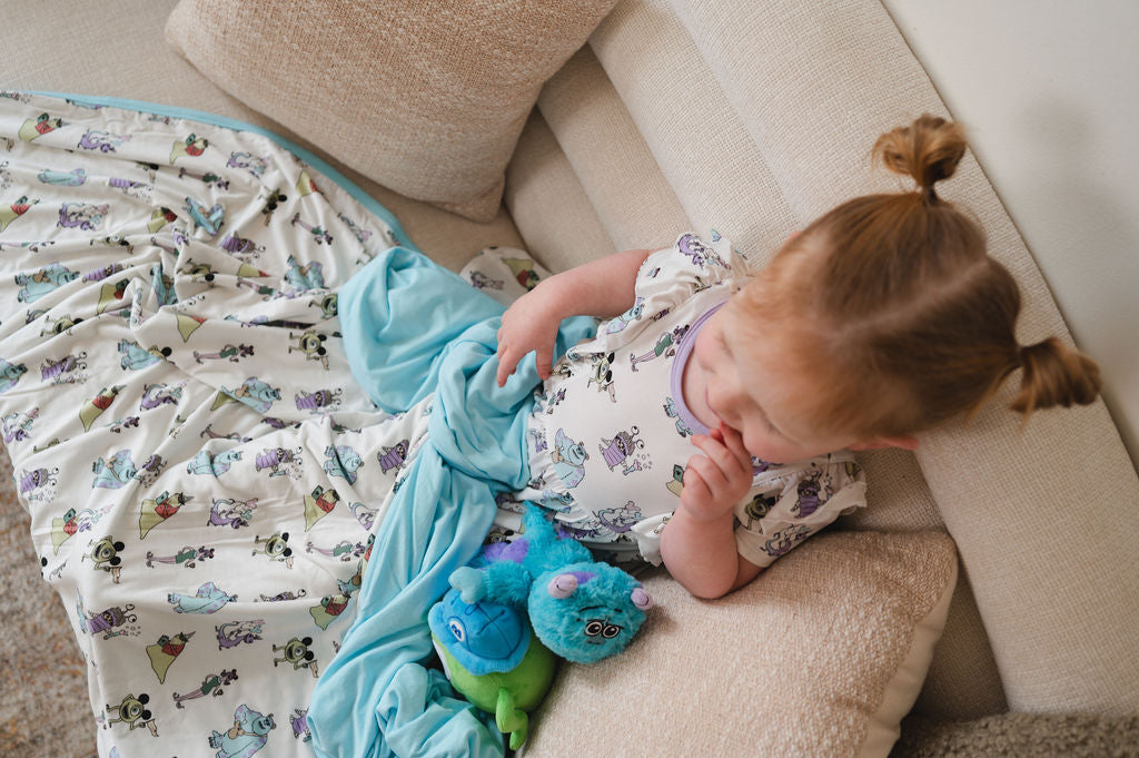 Monsters at the Park Triple Layer Bamboo Blanket