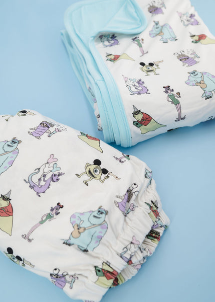 monsters inc crib sheet Monsters at the Parks Bamboo Standard Crib Sheets – Julianna Wynn Company