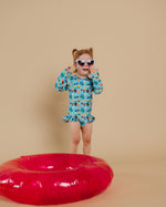 Load image into Gallery viewer, Summer Treats Girl&#39;s One Piece Ruffle Suit
