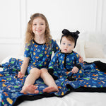 Load image into Gallery viewer, Journey to Neverland  Triple Layer Quilted Bamboo Blanket
