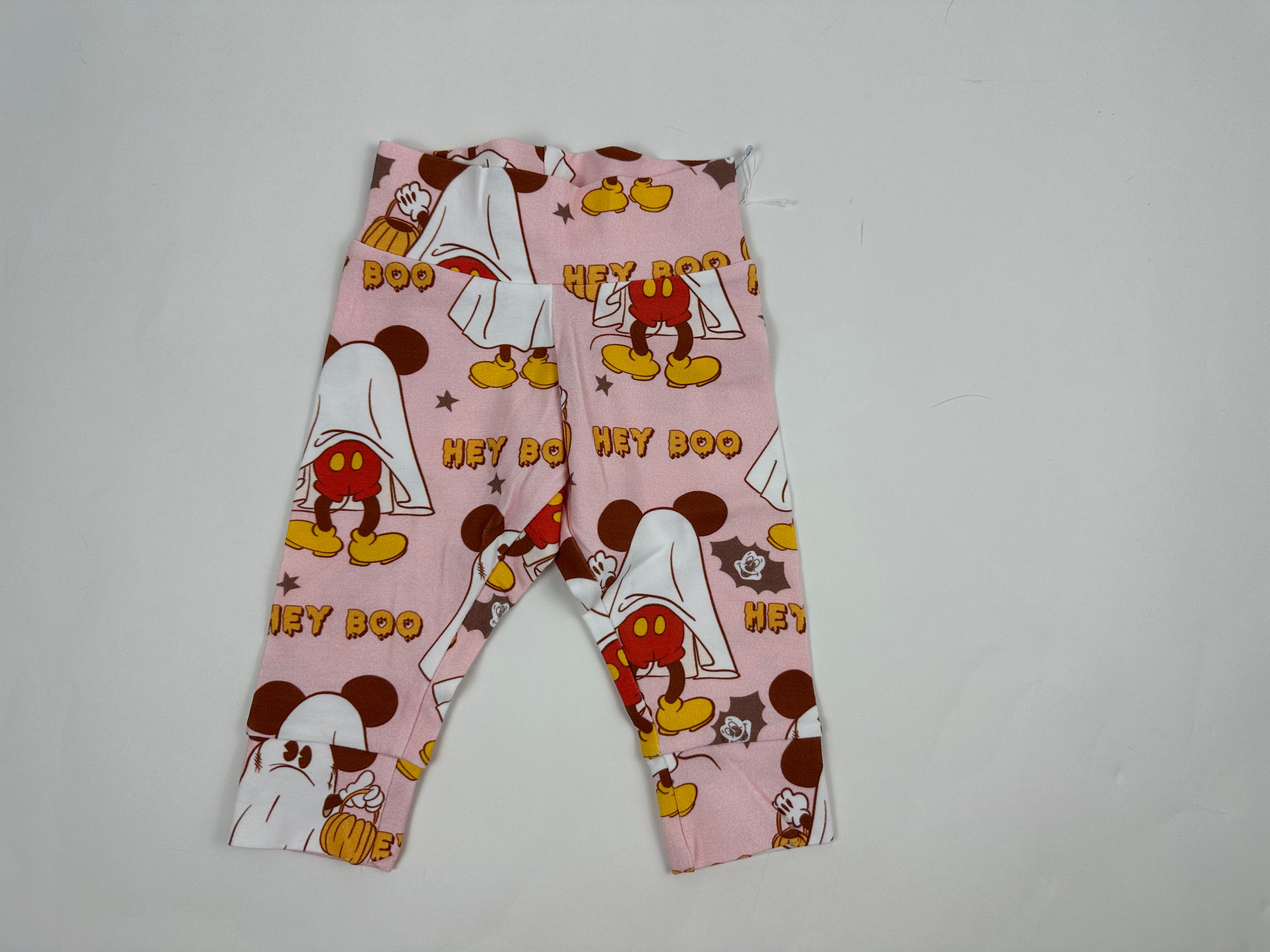 RTS 0-3 M - Hey Boo Pink Bottoms