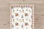 Load image into Gallery viewer, Safari Friends at the Parks Bamboo Standard Crib Sheets
