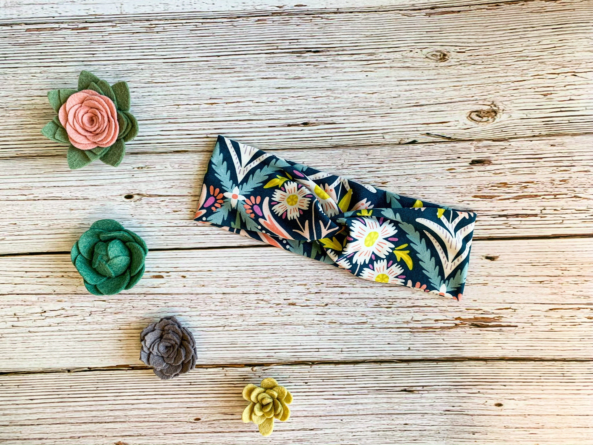 April Showers Bring May Flowers Floral Headband