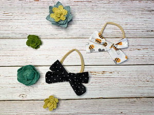 Sweet As Can Be Bumble Bee Bow Headband Set